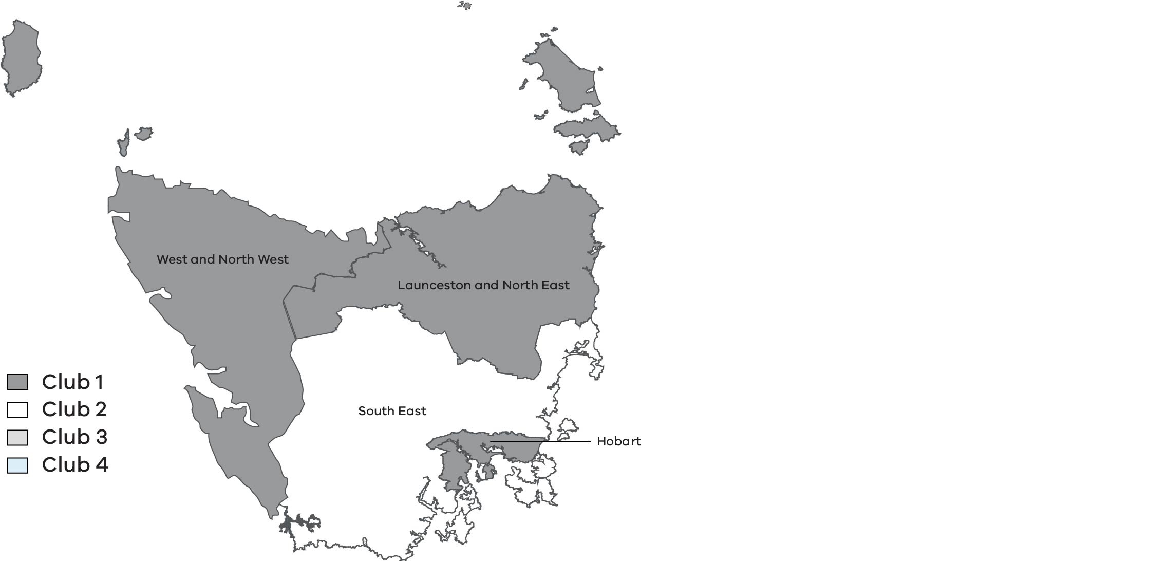 Club composition in Tasmania